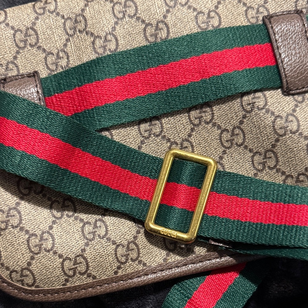GG Supreme Monogram Neo Vintage Web Belt Bag Brown - Picture 3 of 5